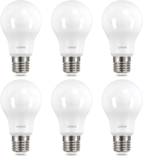Linkind 8W A60 Led E27 60W Watt 5000K Kaltweiß Energiesparlampe 840Lm 6 StüCk-image