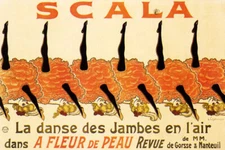 SCALA LA DANSE DES JAMBES EN L'AIR CAN CAN DANCERS FRENCH VINTAGE POSTER REPRO