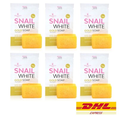 6 Savons Blanchissants Snail White à L'Or Et Escargot - Pour Le Corps Et Le Visage - Neuf