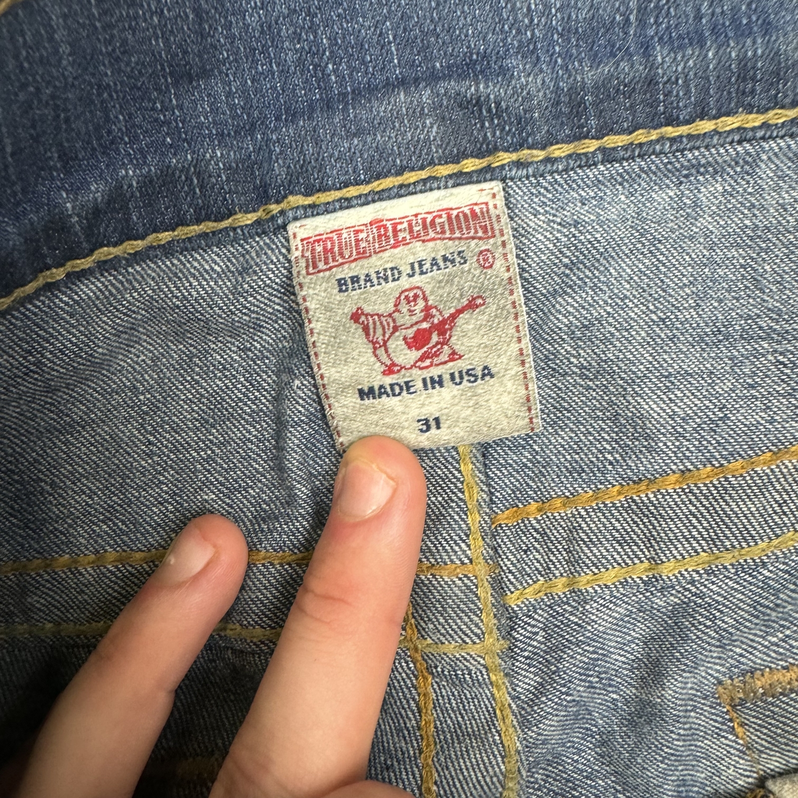 True Religion Rocco Men's Straight Jeans, Blue, Recommended Size 33 image 4