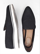 Franco Sarto Women s Shoes Size 6M Leather Snake Embossed Black Flats Slip on