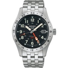 Seiko 5 Sports Field GMT Sports Style SBSC011 Black Men's Watch Date 2024 JPN