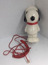 Vintage 1960s Snoopy Phone Handset Working United Feature Syndicate Push Button