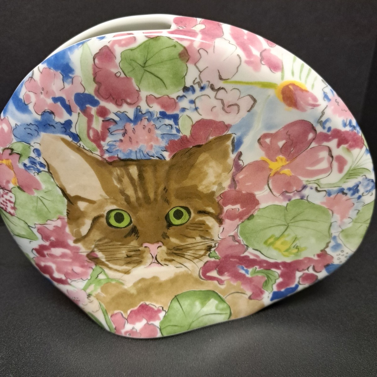 レアMinou-ettes by C. Pradalie - 1985 Cat Minou-ettes C. Pradalie Porcelain Vase 1985 Cat Flowers | eBay