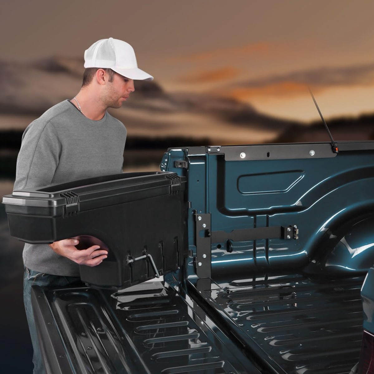 Truck Bed Storage Tool Box Swing Case Left Driver Side For 2015