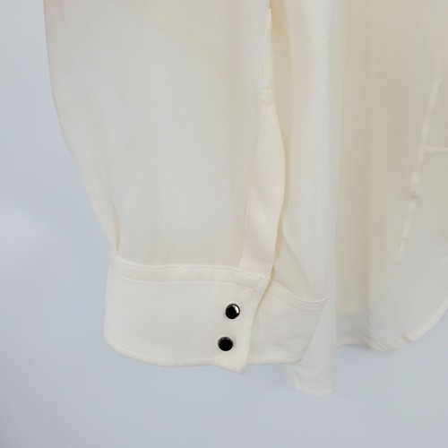 Camicia blusa Barneys New York Belstaff Inghilterra avorio misto seta avorio 44 nuova con etichette - Foto 13 di 15