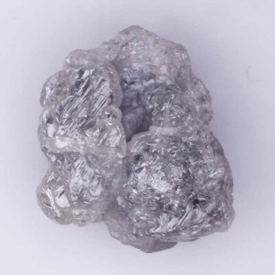 100% Natural 2.15 Carat Great Silver Gray Color Loose Rare Amazing Rough Diamond