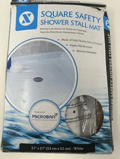21 in. x 21 in. Square Rubber Safety Shower Mat