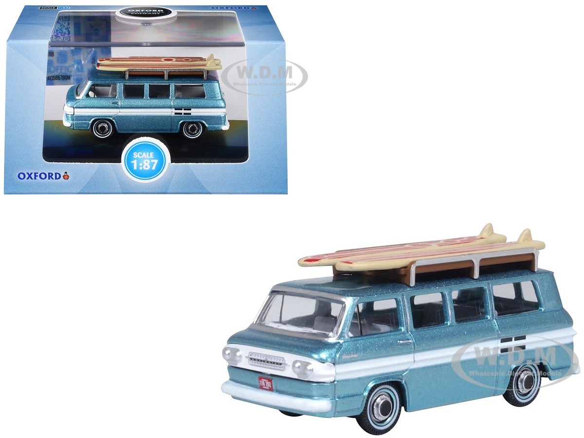 1961 CHEVROLET CORVAIR GREENBRIER VAN TURQUOISE 1/87 (HO) BY