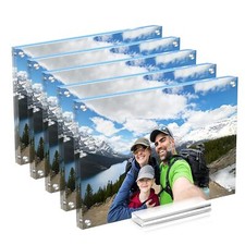 5 Pack 5x7 Inch Acrylic Magnetic Picture Frame Double Sided Picture Frames