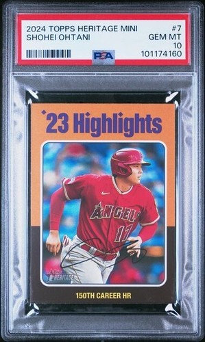 2024 Topps Heritage Mini #7 Shohei Ohtani Psa 10 Sp Highlights