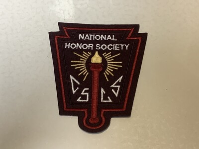 CUSTOM MADE Embroidered National Honor Society Patch Maroon Gold