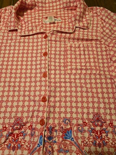 PINK Label Womens SzLg Long Sleeve Satin Polyester Pink W/Design - Picture 3 of 10