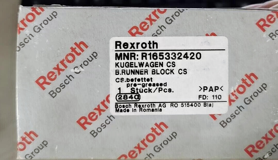 Nuevo R165332420 Rexroth bola guía lineal diapositiva