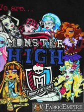 Polar Fleece Fabric Panel Print WE ARE MONSTERHIGH / Sold per piece 