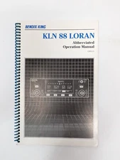 Bendix King KLN 88 Loran Abbreviated Operational Manual