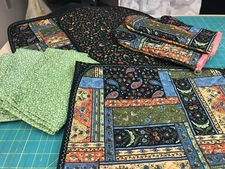 Serving Set placemat, table runner , oven mit ,napkins