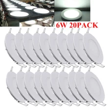 20Pack 4Inch LED Ceiling Lights Ultra-Thin Recessed Retrofits Kit 6000K Daylight