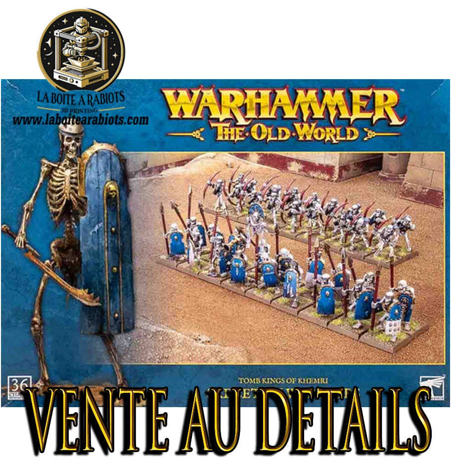 X3 Chars Squelette Warhammer – Rois Des Tombes – Figurines Plastique Occasion