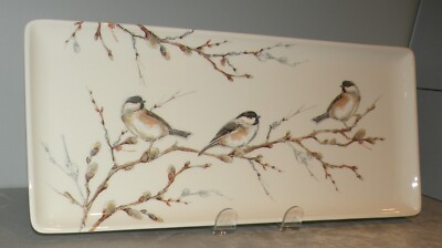 NEW Oblong Serving Tray  , Les Oiseaux De La Foret  GIEN, France