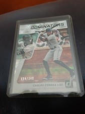 2021 Donruss Astros Carlos Correa Dominators Silver Parallel card 004/349 DOM5