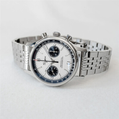 Sugess Chrono Heritage Panda Chrono Mechanical Watch SEAGULL 1963