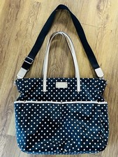 Kate Spade KENNEDY Baby Diaper Bag POLKA DOT 100 Nylon LEATHER Shoulder Strap