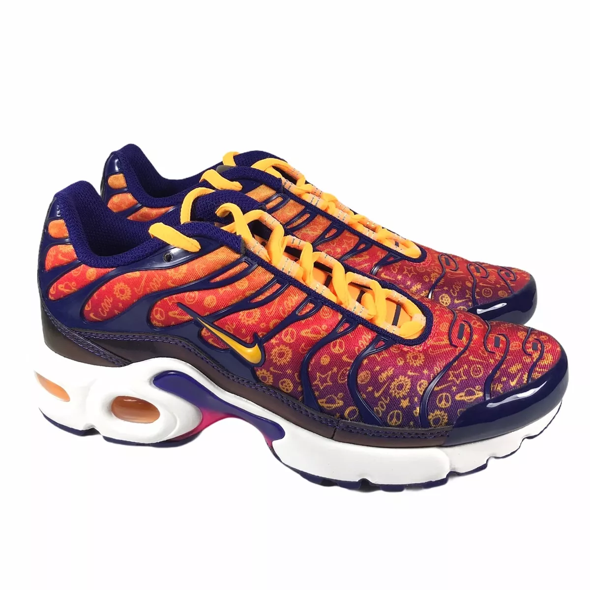Purple and cheap orange shoes