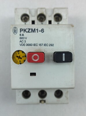 Moeller Klöckner PKZM 1-6 Motor Starter 6A 660V AC3 VDE 0660 IEC 157 IEC 292