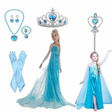 Costome Pageant Compleanno Abiti Frozen Principessa Elsa Anna Cosplay Festa Ragazze