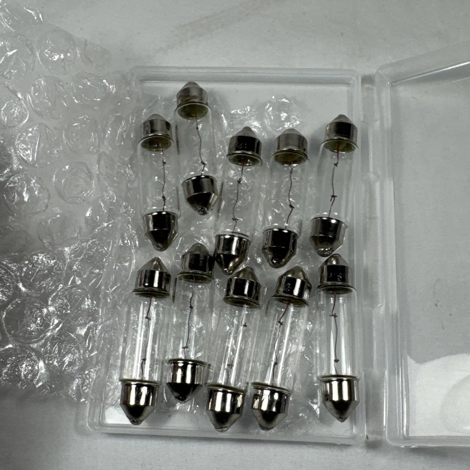 10pcs 12V Xenon Festoon Light Bulbs 6411 10W Clear Car Dome Tail Marine Lamp New - Image 4 of 4