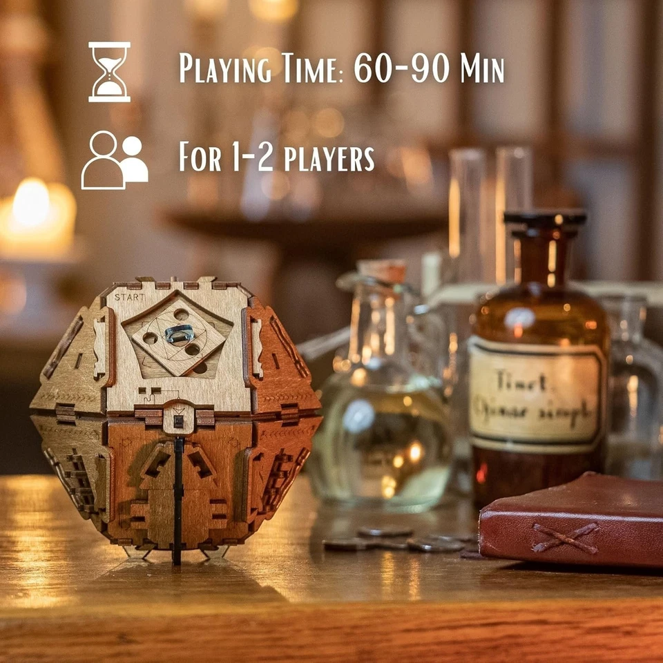 Philosopher's Stone Wooden Puzzle - Mind-Boggling Riddles - Image 4 of 4