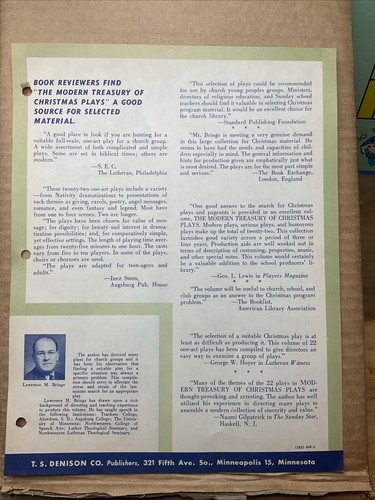 1963 T.S Denison Co. Libro de iglesia Navidad reproducciones anuncio FlyerMinneapolis MN B57 - Imagen 2 de 2