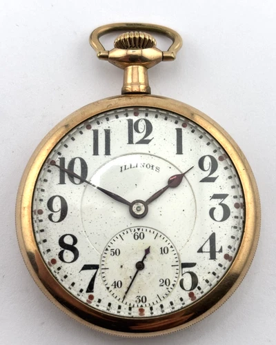 Illinois Antique Mechanical Pocket Watch  17J  16s  Gr.304  3303125 DOESN'T WORK