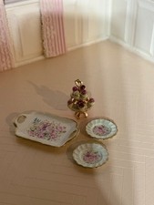 Set piatti vittoriani in miniatura casa delle bambole