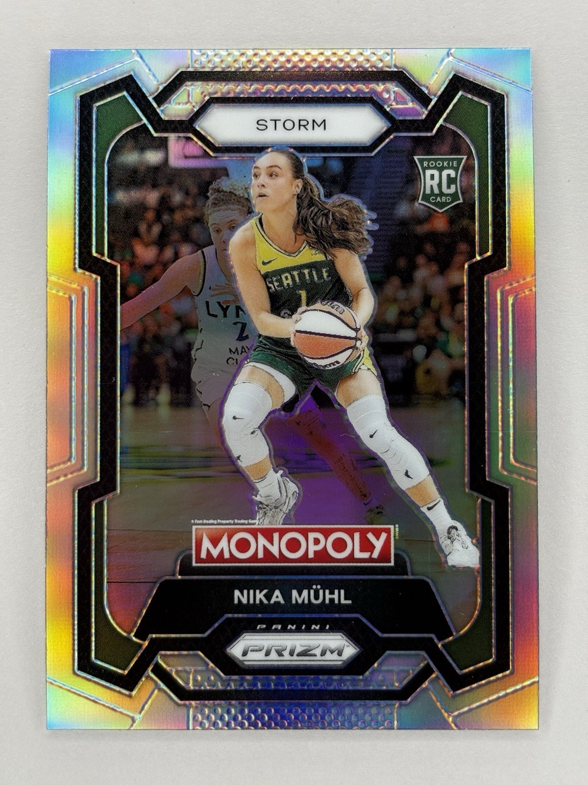 Nika Muhl (RC) 2024 Prizm Monopoly WNBA #4 Silver Prizm - Seattle Storm