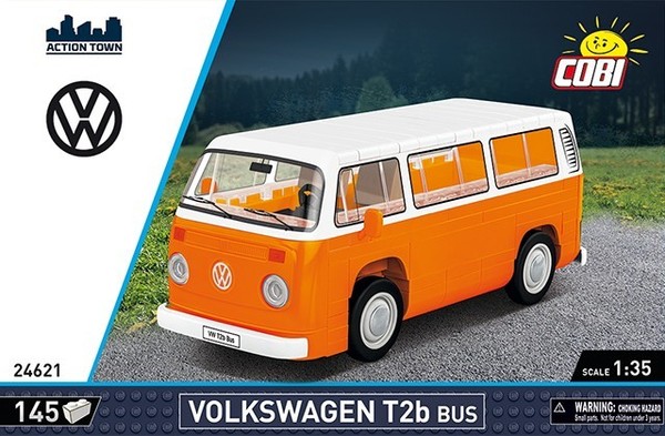 Original Cobi Vw Volkswagen T2 Bus Bulli Bausatz Orange 1:35 24621 Neu & Ovp-image