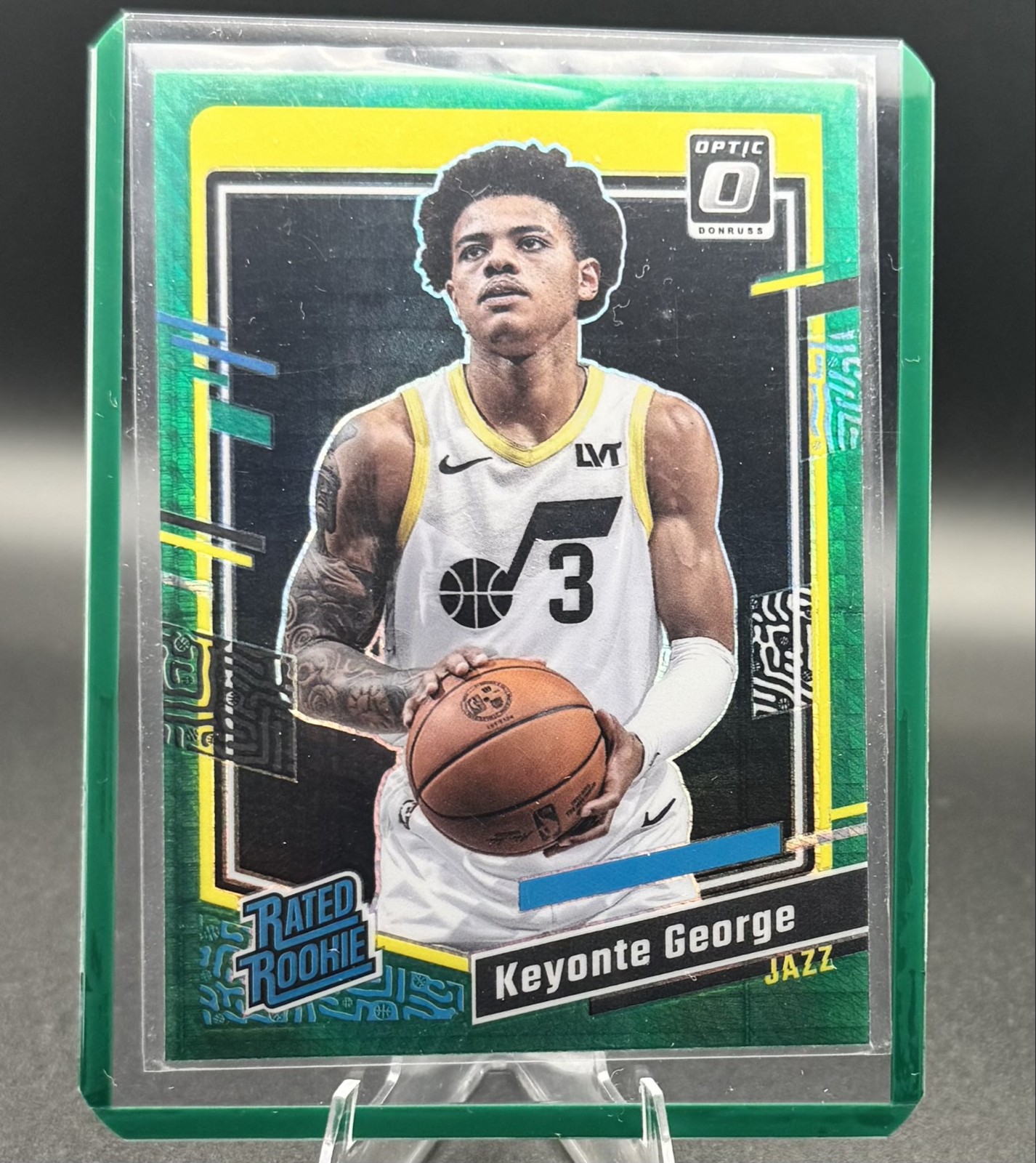 2023-24 Panini Donruss Optic - Rated Rookie Keyonte George #223 Green Hyper(RC)