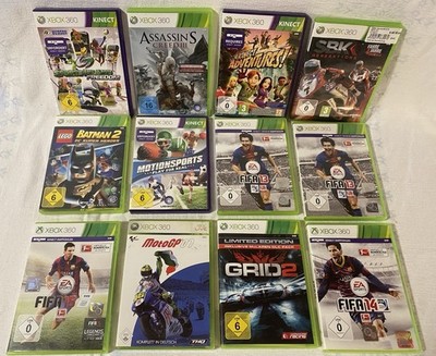 Xbox 360 Spiele Konvolut FIFA Assassin Creed Batman Grid 2 Sports Island 12Stück