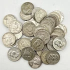 $25 Face Franklin Half Dollar 50c 90% Junk Constitutional Silver Halves Coins