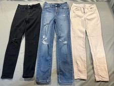 Lot Of 3 Women’s Jeans SZ1. Blue, Pink, Black