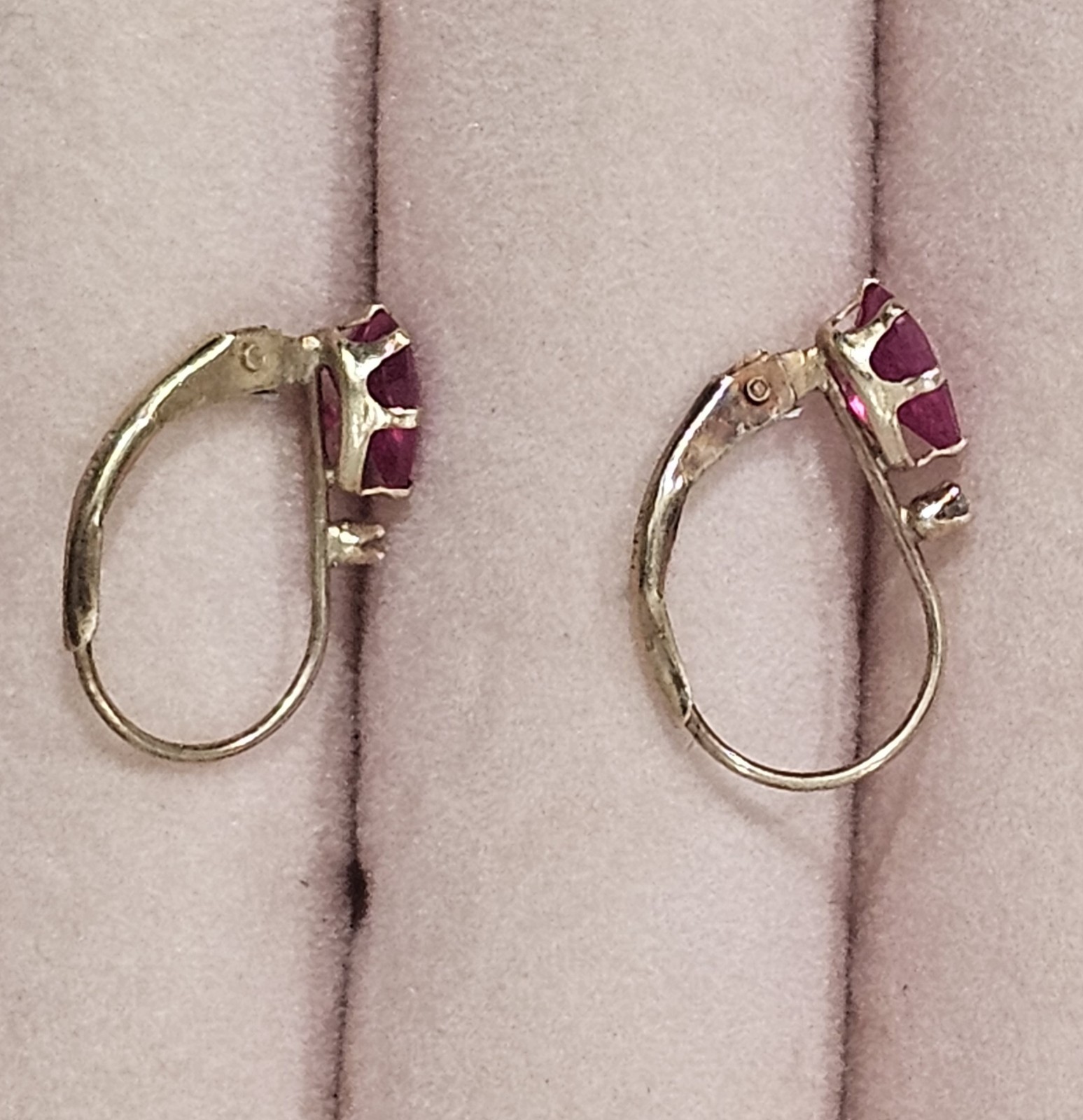 14K  Ruby Earrings - image 7