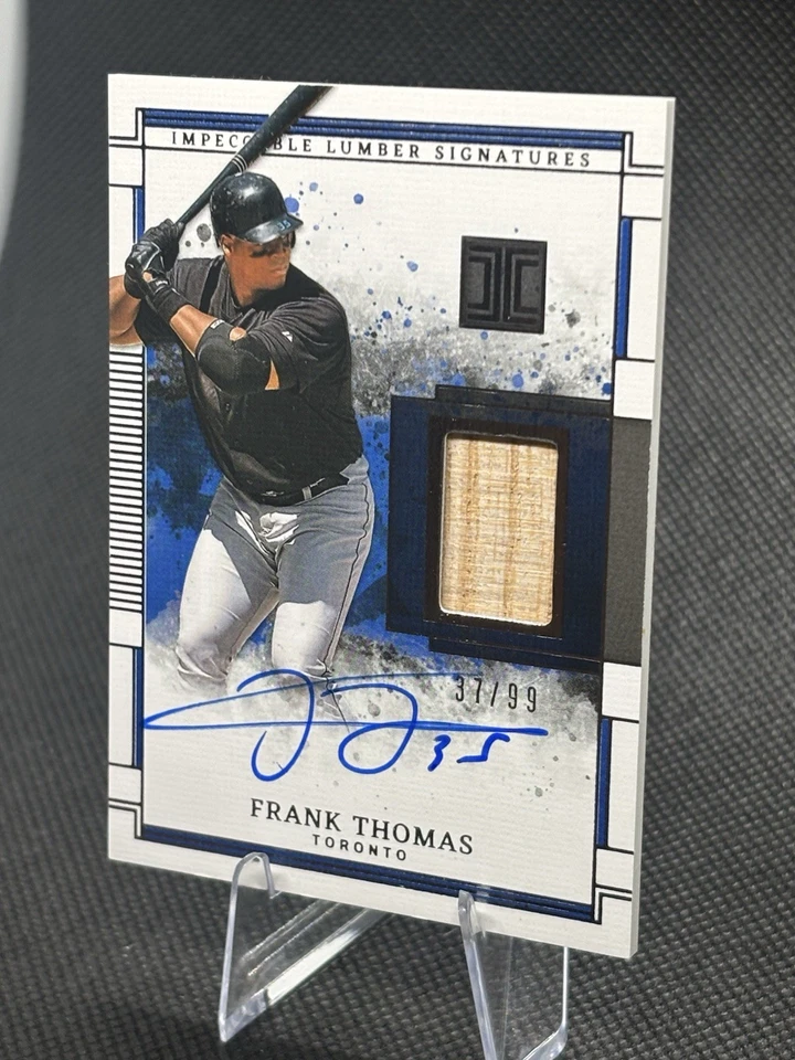 2025 Panini Impeccable FRANK THOMAS Game-Used Bat Relic Auto SP /99 - Image 4 of 4
