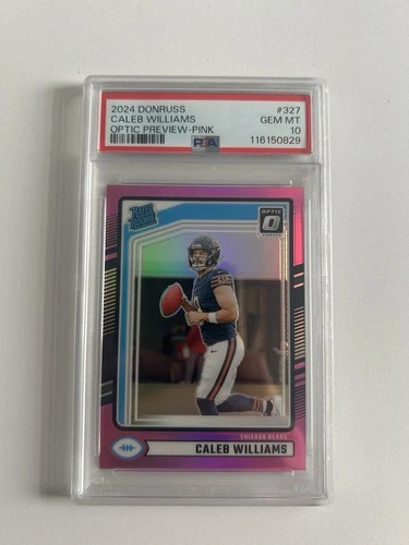 Panini Donruss Rated Rookie Caleb Williams #327 Optic Preview Pink PSA 10