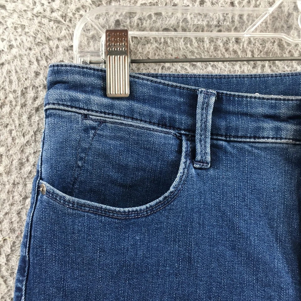 Jeans Talbots para mujer 8P Petite azul tiro alto jegging corto cremallera mosca elástico denim Foto 3 de 4