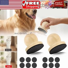 Wooden Dog Nail File,Dog Scratch Board for Nails with 6 Pcs Replaceable Sandpape