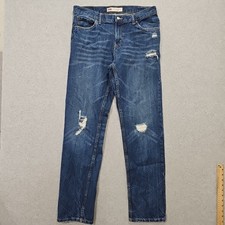 Levi's Jeans 502 Regular Taper Mid Rise Blue Distress Sz 20 Reg 30x30 Boys