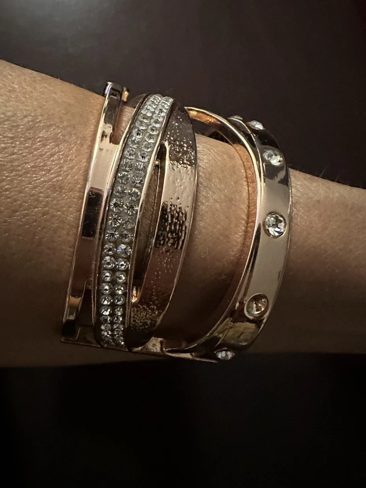 pulsera circonitas cúbicas bronce Foto 3 de 4