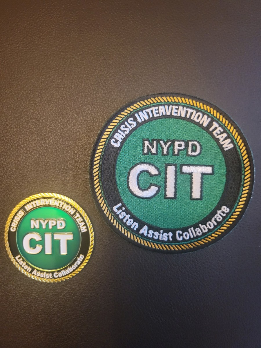 NYPD CIT Crisis Intervention Team Challenge Coin And Embroidered