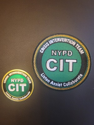 NYPD CIT Crisis Intervention Team Challenge Coin And Embroidered